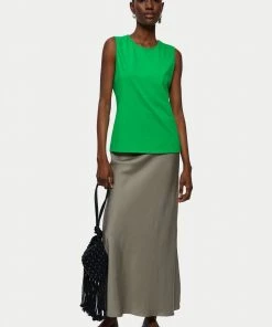 Jigsaw Green Supima Sleeveless T-Shirt -Jigsaw Sales Shop unnamed file 847 scaled