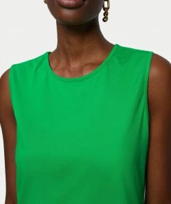 Jigsaw Green Supima Sleeveless T-Shirt -Jigsaw Sales Shop unnamed file 848 scaled
