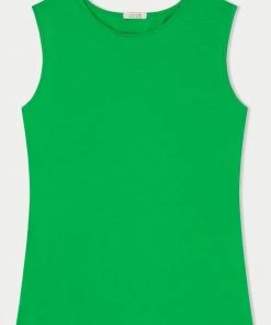 Jigsaw Green Supima Sleeveless T-Shirt -Jigsaw Sales Shop unnamed file 849 scaled