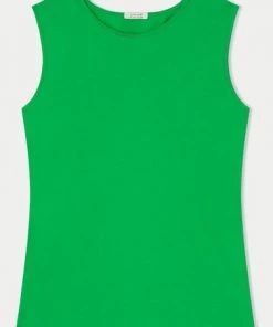Jigsaw Green Supima Sleeveless T-Shirt -Jigsaw Sales Shop unnamed file 850