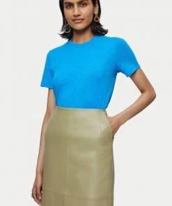 Jigsaw Blue Cotton Luxe Short Sleeve T-Shirt 9 Jigsaw Blue Cotton Luxe Short Sleeve T-Shirt -Jigsaw Sales Shop unnamed file 86