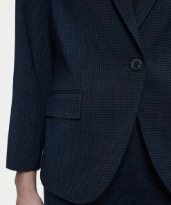 Jigsaw Blue Brook Short Gingham Blazer -Jigsaw Sales Shop unnamed file 889 scaled