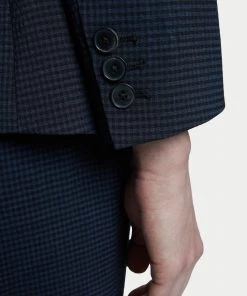 Jigsaw Blue Brook Short Gingham Blazer -Jigsaw Sales Shop unnamed file 890 scaled