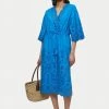Jigsaw Blue Broderie Beach Kaftan Dress