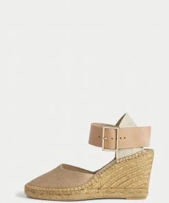 Jigsaw Brown Dorset Wedge Espadrille