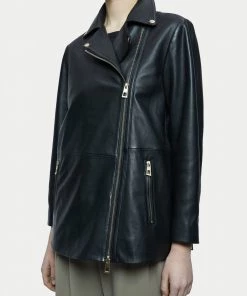 Jigsaw Black Sanford Long Leather Biker Jacket -Jigsaw Sales Shop unnamed file 950 scaled