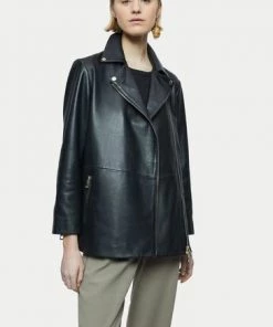 Jigsaw Black Sanford Long Leather Biker Jacket -Jigsaw Sales Shop unnamed file 951