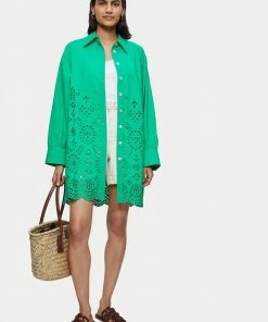 Jigsaw Green Broderie Shirt -Jigsaw Sales Shop unnamed file 969 scaled