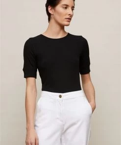 Jigsaw Bovey Ribbed Fitted T-Shirt